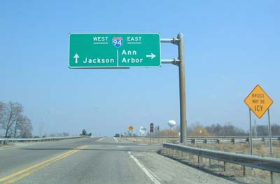 Joining the I 94 at Chelsea from Manchester