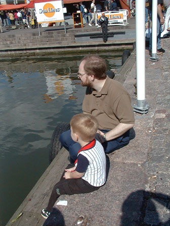 Helsinki - Dave & Howard on the quay