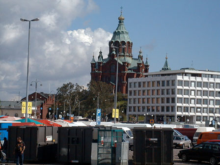 Helsinki - Uspensky Cathedral across the market place