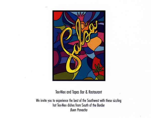 Norwegian Dawn Salsa Restaurant Menu